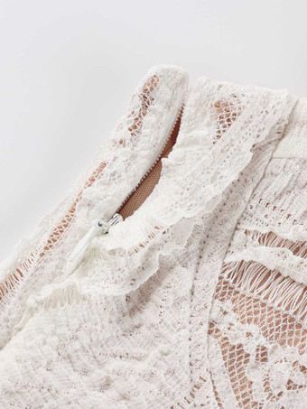 Abito lungo senza maniche in pizzo a sirena con dettaglio bustier per donna 2026