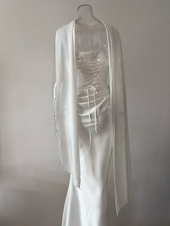 2026年レディース向け、スカーフ付き、ルーシュウエスト、スリムフィット、マーメイドマキシ丈プロムドレス