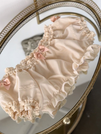 Haut beige clair à manches courtes en polyester