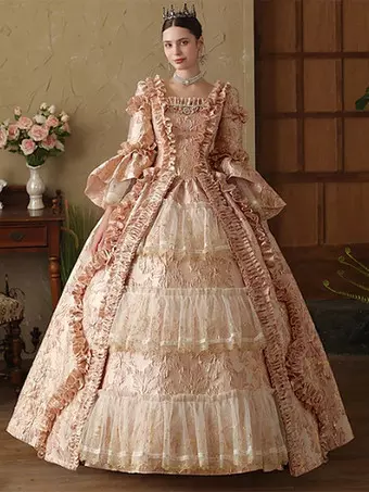 rococo dress pink Rococo Baroque Marie Antoinette Dress Pink Rose Victorian Inspired Wedding Ball Gown Theater Costume