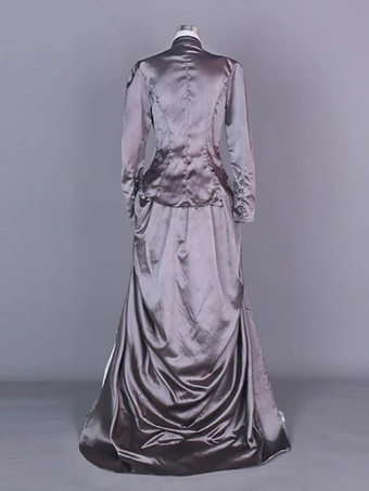 アプリコット エドワード風ドレス 長袖 チュニック ヴィンテージドレス