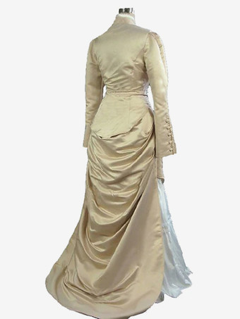 アプリコット エドワード風ドレス 長袖 チュニック ヴィンテージドレス