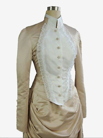 アプリコット エドワード風ドレス 長袖 チュニック ヴィンテージドレス