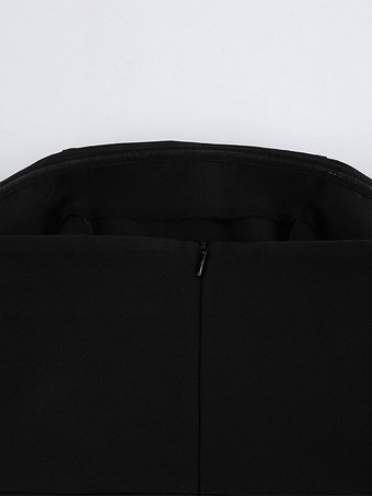 2026年レディース向け、アシンメトリープリーツドレープのストラップレスサマーミニドレス