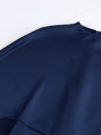 サテンケープスリーブハイネックボディコンミニドレス（レディース）2026