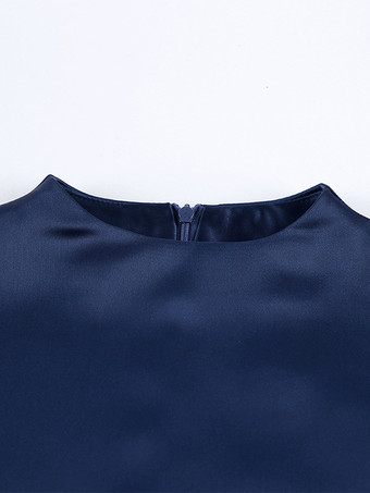 サテンケープスリーブハイネックボディコンミニドレス（レディース）2026