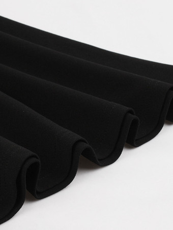 メッシュパッチワーク くり抜きネックライン Aライン スケータードレス レディース 2026