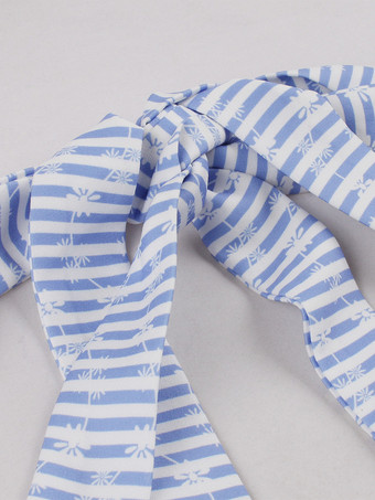 ストライプ柄ホルターネック花柄Aラインサマーサンドレス（レディース 2026年）