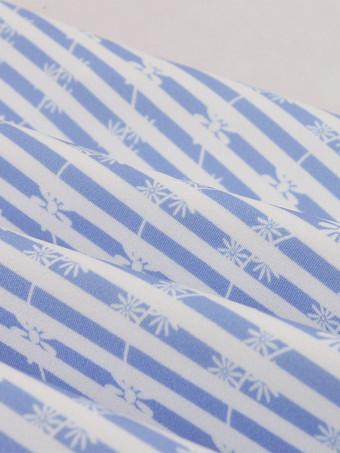 ストライプ柄ホルターネック花柄Aラインサマーサンドレス（レディース 2026年）