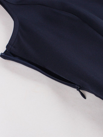 セーラーカラー ボウノット ノースリーブ レトロ スイング Aライン ドレス レディース 2026