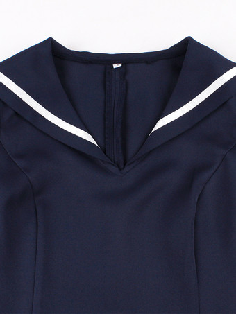 セーラーカラー ボウノット ノースリーブ レトロ スイング Aライン ドレス レディース 2026