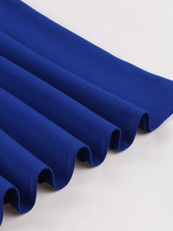 ドット柄パッチワーク 蝶ネクタイネック 半袖 レトロ スウィングドレス レディース 2026