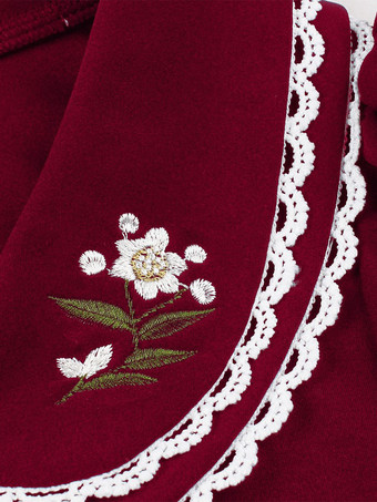 ダブルレイヤー ピーターパンカラー 刺繍 パフスリーブ スウィングドレス レディース 2026