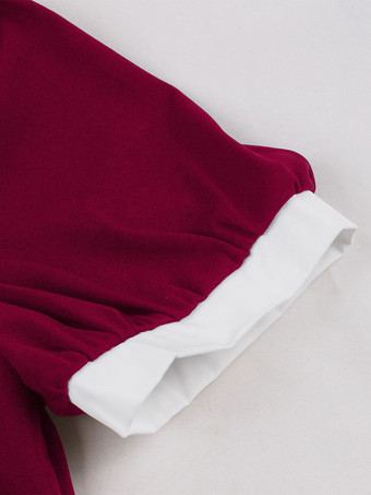 ダブルレイヤー ピーターパンカラー 刺繍 パフスリーブ スウィングドレス レディース 2026