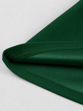 Vネック、コントラストラペル、ルーシュ、レトロAライン、スウィングドレス（レディース、2026年）