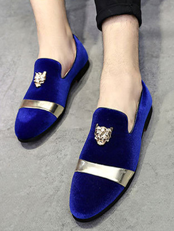 スエード メンズ ローファー ラウンドトゥ デザイン フラット スリッポン プロムシューズ