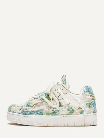 グリーン メンズ ブラック スニーカー ラウンドトゥ レースアップ スケートスニーカー