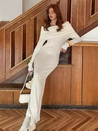 Best Pleated-Long-Dress - Buy Pleated-Long-Dress at Cheap Price from China  | Milanoo.com