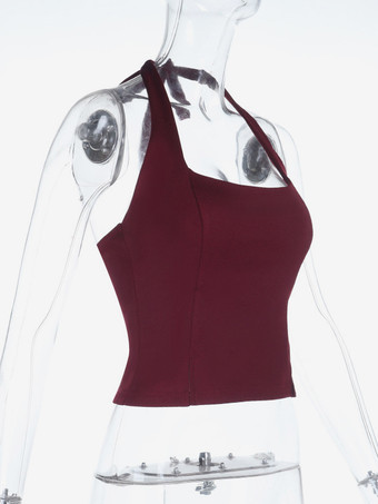 ホルターネックのバックレスクロップトップ - セクシーなバレエコア素材の露出したバックジッパーキャミソール - コケットな美的ナイトアウトスリムフィットタンクトップ 2026