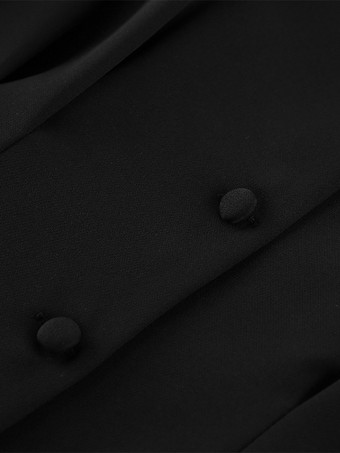 アワーグラス テーラード レディース ブラック ブレザー - ストラクチャードショルダー シングルブレスト シンチジャケット - コーポレートコア カジュアル ワークウェア アウター 2026