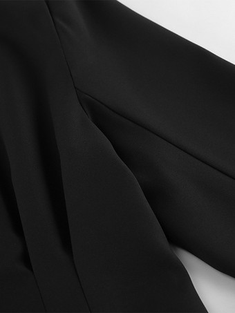 アワーグラス テーラード レディース ブラック ブレザー - ストラクチャードショルダー シングルブレスト シンチジャケット - コーポレートコア カジュアル ワークウェア アウター 2026