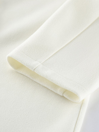 クリーム色のノッチドラペルレディースブレザー - オーバーサイズシングルブレストジャケット - 落ち着いたミニマリストストリートカジュアル春コーデ 2026