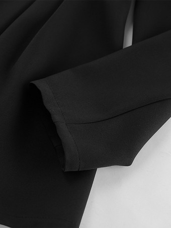 アワーグラス テーラード レディース ブラック ブレザー - ストラクチャードショルダー シングルブレスト シンチジャケット - コーポレートコア カジュアル ワークウェア アウター 2026