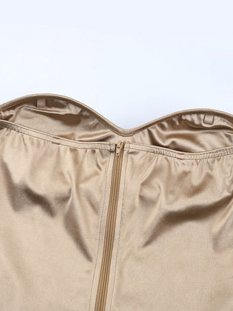 シースルーメッシュのレディースコルセットトップ - 露出したバックジッパーのセクシーなビスチェ - 2026年の美しいヴィンテージグラムナイトアウトクラブウェア衣装