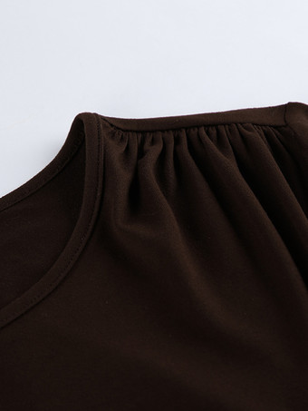 シックなレディースコーヒーボディコンドレス - セクシーなギャザーデザイン長袖ミニカット - ミニマリストスプリングクラブウェア2026