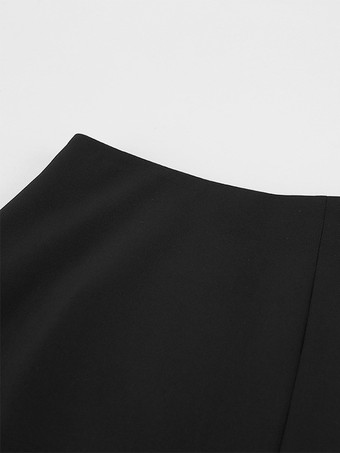 エレガントなレディース2点セット - ヴィンテージペプラムチューブトップサイドスリットミディスカート - シックな夏のパーティウェア 2026