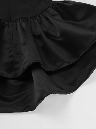 エレガントなレディース2点セット - ヴィンテージペプラムチューブトップサイドスリットミディスカート - シックな夏のパーティウェア 2026