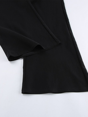 エレガントなツーピースセット レディース トラウザースーツ - ヴィンテージ風の大きな襟、ゴールドボタン、ベルスリーブ - 2026年春のガラ・イブニング衣装