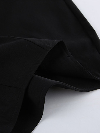 エレガントなツーピースセット レディース トラウザースーツ - ヴィンテージ風の大きな襟、ゴールドボタン、ベルスリーブ - 2026年春のガラ・イブニング衣装