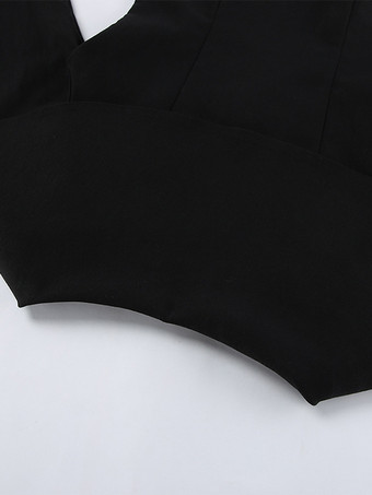 エレガントなツーピースセット レディース トラウザースーツ - ヴィンテージ風の大きな襟、ゴールドボタン、ベルスリーブ - 2026年春のガラ・イブニング衣装