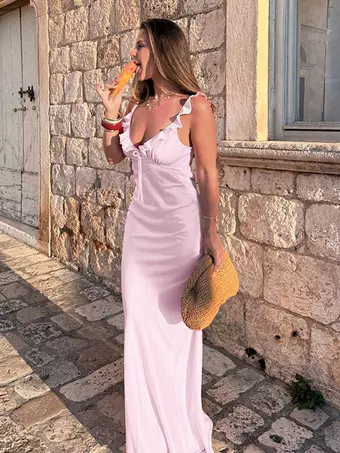 satin off the shoulder dress Luna Satin Off Shoulder Gown / White | MESHKI