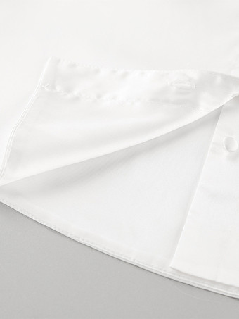 ホワイトのディープVネックレディースブラウス - セクシーなシースルー長袖トップス - フレンチスタイルのナイトアウト、春のストリートウェア2026