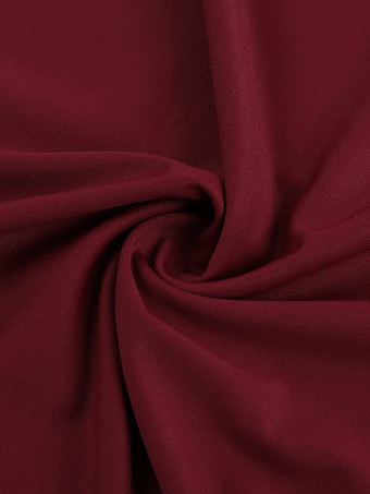 バーガンディ スパンコール レディース ホルターネック マキシドレス - エレガントなギャザー入りボディコン バックレス マーメイドガウン - プロム パーティー衣装 2026