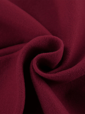 バーガンディレッドのレディースクロップドジャケット - シックなターンカラー、ジップアップ、伸縮性のある裾 - 2026年春のカジュアルストリートウェア