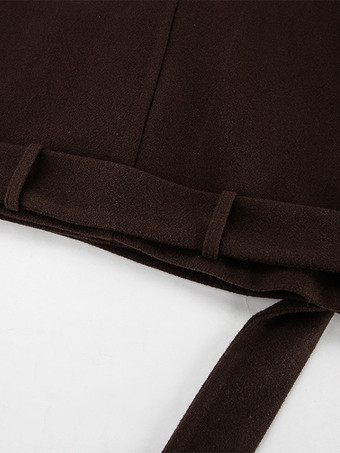 ダブルブレスト レディース ショートジャケット - シックなベルト付きクロップド丈 - 2026年春のカジュアルストリートウェア クワイエットラグジュアリー