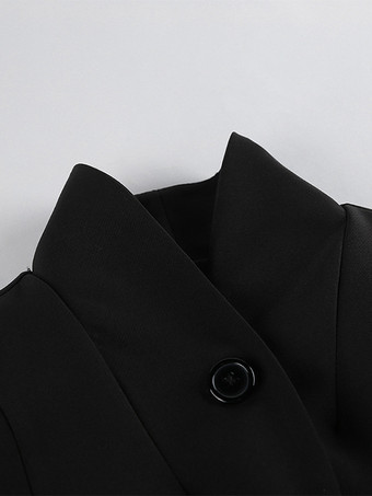 ヴィンテージ風ペプラムブレザー（レディース） - パフスリーブ、スタンドカラー、スリムフィットジャケット - シックな春のパーティアウター 2026