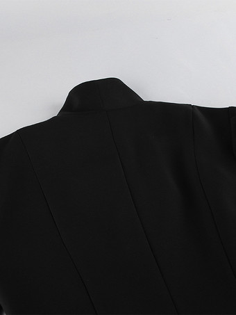 ヴィンテージ風ペプラムブレザー（レディース） - パフスリーブ、スタンドカラー、スリムフィットジャケット - シックな春のパーティアウター 2026