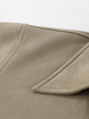 フェイクスエード レディース ボンバージャケット - レトロ ジップアップ ゴム裾 リラックスフィット - 春のカジュアル デイリーウェア 2026