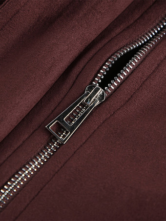 スエードドロップショルダーレディースクロップドジャケット - スタンドカラージップアップスリムフィット - ミニマリスト春カジュアルコーデ2026