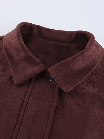 スエードドロップショルダーレディースクロップドジャケット - スタンドカラージップアップスリムフィット - ミニマリスト春カジュアルコーデ2026