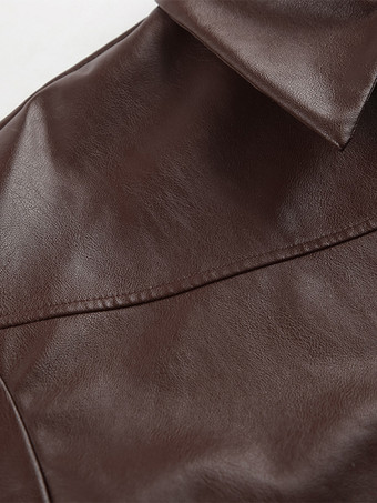 フェイクレザー レディース バイカージャケット - レトロなオーバーサイズ ラペルカラー モトコート - ヴィンテージ ジップアップ ストリートウェア 春のコーディネート 2026