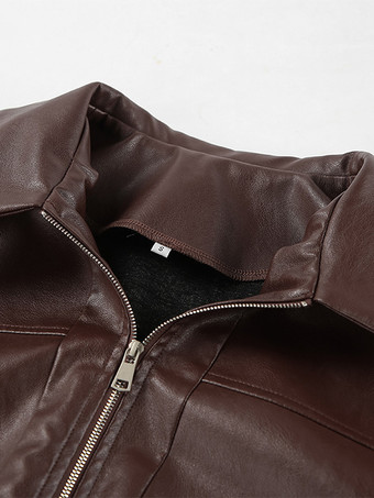 フェイクレザー レディース バイカージャケット - レトロなオーバーサイズ ラペルカラー モトコート - ヴィンテージ ジップアップ ストリートウェア 春のコーディネート 2026