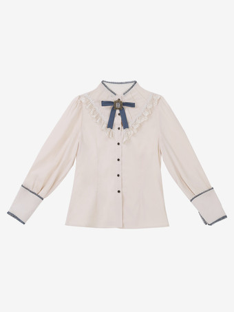 クラシックロリータドレス ダークネイビー OP ポリエステル レースアップ 長袖 ロリータドレスセット