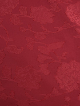 赤い花柄ジャカードマキシドレス（女性用） - ロマンチックなスリムフィットキャミドレス - 夏のデートナイトコーデ 2026