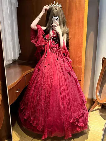 red fairy prom dress Red Tulle Evening Dress,red Prom Dress,fairy Dress,wedding Dress,princess Dress,elegant Party Dress,christmas Cocktail Dress,maxi Dresses