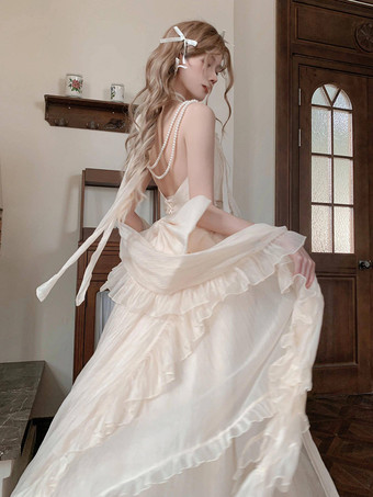 フェアリーロリータドレス ダークレッド ホルターサッシュ ティーパーティーロリータプロムドレス